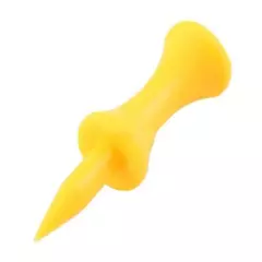 1 3/4" Yellow Plastic Step Down Golf Tees (200 Count) - Castle / Graduated