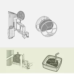 For Sharp KC-D70/E50/F/A40 Purifier Humidification Filter Housing Shell Frame ##