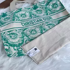 Christian Dior Wardujuy Tote Bag Novelty Green White VIP Customers Japan Limited