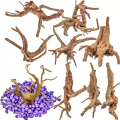 8 Pack Natural Driftwood for Aquarium, Aquarium Decor Spider Wood Freshwater Fis