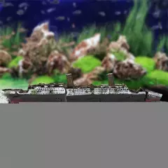 Fish Tank Titanic Model Resin Aquarium Wrecked Boat Ship Decoration