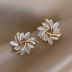 Flower Opal Earrings Studs, 10 pairs, Perfect for Boutique or Resell