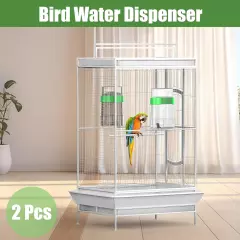 Bird Water Dispenser, Bird Cage Feeder, Parakeet Cage Accessories, 2 Pcs Automat