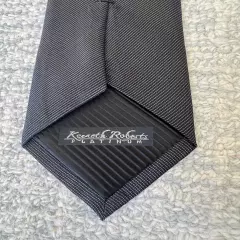 Excellent Keneth Roberts Black Silk Men’s Tie