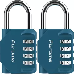 2-Pack 4-Digit Combination Lock Waterproof Padlock for Locker Toolbox Gate