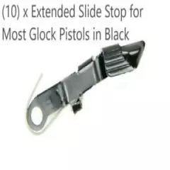 Lone Wolf Distributors (10) x Extended Slide Stop for Most Glock Pistols n Black