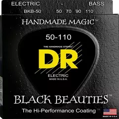 DR BKB-50 4 string Black Beauties Black Coated Bass Guitar Strings 50-110 Heavy