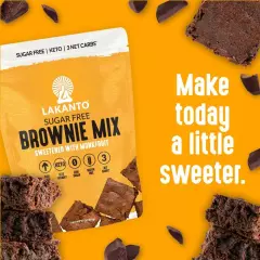 Lakanto Sugar Free Brownie Mix - Sweetened with Monk Fruit Sweetener Keto Die...