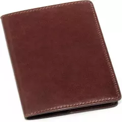 Italian Leather Passport Cover for Men and Women, Handmade in Italy, Brown