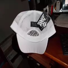 1 NEW PXG White Floral W/ Black Golf Hat Adjustable Snapback, W/ Ball Mark 