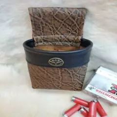 Faux Elephant Leather shotgun shell bag pouch skeet, sporting clays, trap