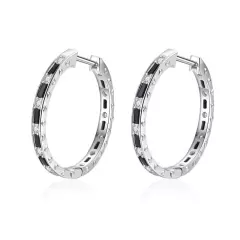 Fashion Simple Black Women's Zircon Earrings