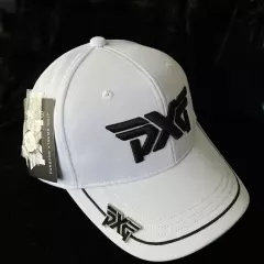 Black/White -PXG Hat Golf Baseball Cap Line Pattern Caps Adjustable W/ Ball Mark