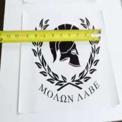 Acid Tactical 8" ΜΟΛΩΝ ΛΑΒΕ MOLON LABE Vinyl Car Truck Stickers 2 BLACK 2 WHITE