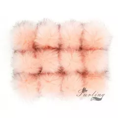 DIY 12Pcs 4" Faux Fur Pompoms for Hat Fluffy Keychain Fur Craft Pompom Balls