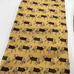 Brooks Brothers USA Men's Yellow Horses Novelty Silk Neck Tie $138