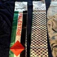 Palestine Flag Neck Scarf with map of Palestine 2 Pack USA Shipping