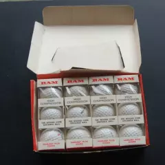 12 PACK Vintage Ram Pro 1 thru 4 Golf Balls w/Box Ramlon Covers NOS never used