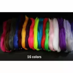 16 colors Synthetic Fiber Large Hank Super Hair Fly Tying Lure Making Materials