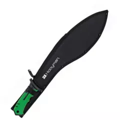  Hooyman Saws Machete 15" 3Cr13 Steel Kukri Full Blade Green Synthetic Handle