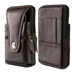 Cell Phone Waist Belt Holster Loop Pack Bag PU Leather Pouch Wallet Case Cover