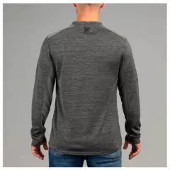 VORTEX Men's Northern Heights Henley Grey Heather LS Shirt (220-19-GHT)