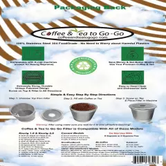 Coffee & Tea to Go Go - Keurig K-Cup/Pod 100% Stainless Steel Reusable Filter