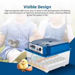 16 Eggs Incubator with Automatic Turning, Humidity Control, V1C3