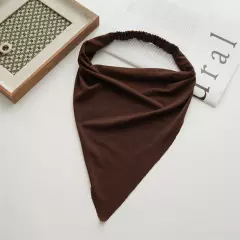 Triangle Hair Scarf Headband Cashew Flower Print Scrunchies Elastic Hair Bands。