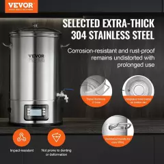 VEVOR Electric Brewing System, 8 GALLON Brewing Stock Pot, All-in-One Home Beer