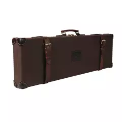 TOURBON Canvas & Leather Gun Case Hard Carry Shotgun Storage Safe Lock Box Gift