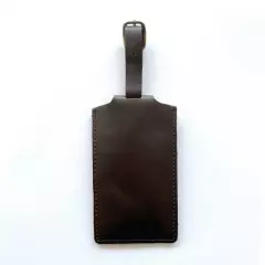 Winn Leather Luggage Tag - Brown