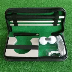 Golf Putter Set Office Home Indoor Training Aids With Portable Travel Case Kit