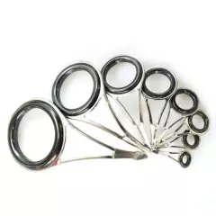 75Pcs Fishing Rod Guide Tip Line Kit Straight Single Foot Rings Repair Part