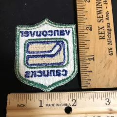 VTG Vancouver Canucks NHL Patch Shield Sew On 2x2.5” Canada Hockey Brit Columbia