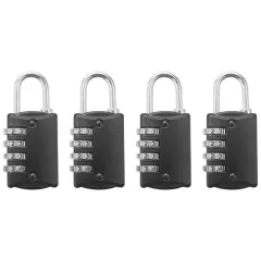 Combination-Padlock 4-Digit-Gym-Locker-Lock - 4 PCS Resettable Combo Lock2637