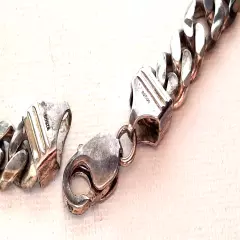 MEN'S 925 STERLING SILVER FIGARO CHAIN BRACELET