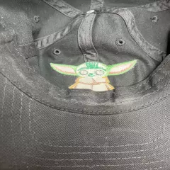 Star Wars The Mandalorian Cap "Baby Yoda" Hat Black Adjustable Disney Adult 