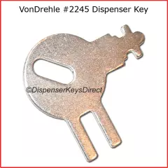 VonDrehle #2245 Key for CenterPull / Hands Free Roll Towel Dispensers (4/pk.)