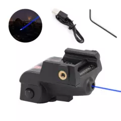 USB Rechargeable Pistol Gun Green Blue Beam Sight 20mm For Glock 17 Taurus G2c