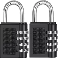 Combination Padlock - 4 Digit Combination Lock for Gym, Sports, School, Employee