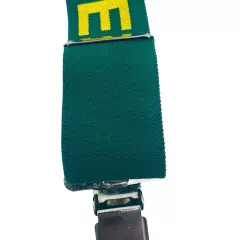 Vintage John Deere Suspenders Green Adjustable Elastic Logo - NICE!