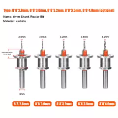 8mm Shank Carbide Countersink Woodworking Router Bit 2.5-10.5mm Hight P1F8