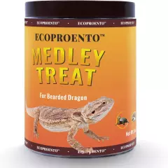 Ecoproento Bearded Dragon Food Mix- 5Oz Dried Cricket & Dried Mealworms - High P