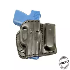 OWB Belt Leather Holster with Magazine Pouch Fits Glock26/27/33