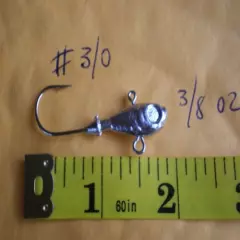 27 PCS. ULTRA MINNOW JIG LURE 5/8,1/2,3/8 OZ. #3/0 WITH TWO EYES/UNPAINTED 9 EA.