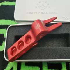 Scotty Cameron 2008 Golf Hard Live Easy Red Clip Pivot/Divot Tool IN TIN NEW ⛳⛳⛳