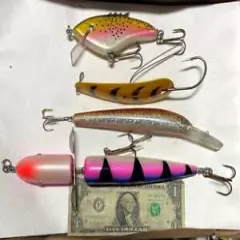 4 ct. various musky crankbaits topwaters swimbaits lures Muskie bass baits