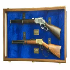 Gun Display Case Cabinet Rifle USA Clear View 45.5" Solid Wood Shotgun 4 Colors 