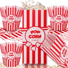 Paper Popcorn Bags Striped Concession Grade Party Movie Night 1 oz 200 Count 